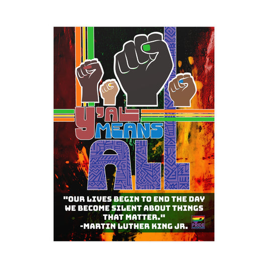Yall Means All BLM Wall Art Poster