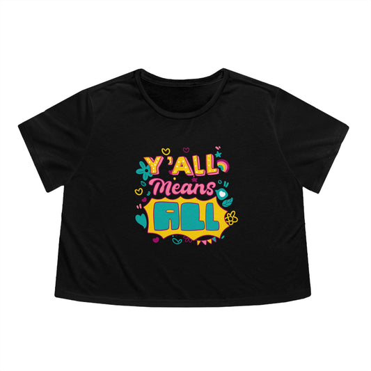 Y'all Means All Spring Crop Top T-Shirt