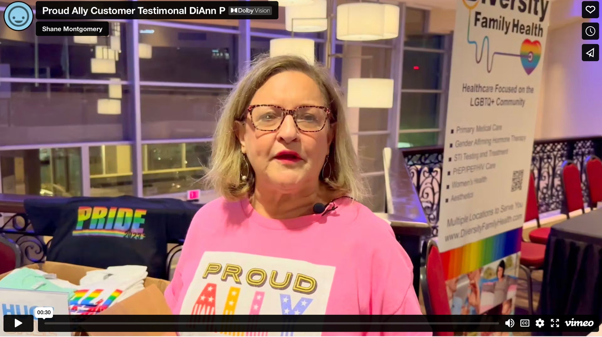 Load video: DiAnn loves her Proud Ally graphic tee from Pride Nation Tees!